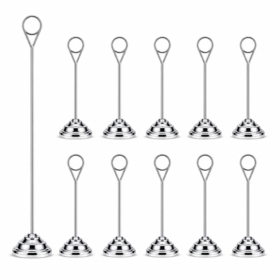 12 Table Number Holders 12 Inch Metal Place Card Stands Tabletop Sign For Photos Menu Memo Notes Wedding Restaurant Banquet Birthday