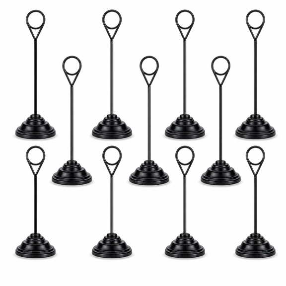 12 Table Number Holders 8 Inch Metal Place Card Stands Tabletop Sign For Photos Menu Memo Notes Wedding Restaurant Banquet Birthday