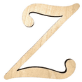 thumbnail image 1 of 12" Tall BIRCH Wood Letter Z | Krafty Supply 1/4" Thick Wooden Letters | Wood Craft Letter | Monotype Font | Fancy Fonts, 1 of 3