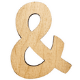 thumbnail image 1 of 12" Tall Birch Wood Letter & "And Symbol" Ampersand | 1/4" Thick | Wood Craft Letter | American Font, 1 of 3