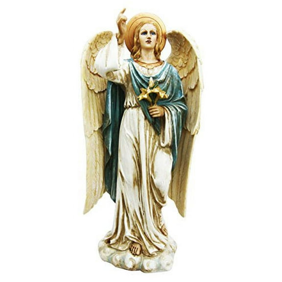 12" Tall Divinity Archangel Gabriel God's Messenger Decorative Resin Figurine