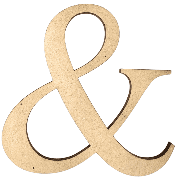 12" Tall MDF Letter & | 1/4" Thick | Krafty Supply Letters | Times | Wooden Letter