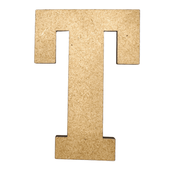 12" Tall MDF Letter T | 1/4" Thick | Krafty Supply Letters | RockTimes