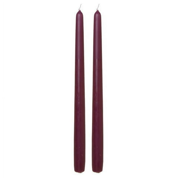 12" Taper Candles Purple Unscented 2pc