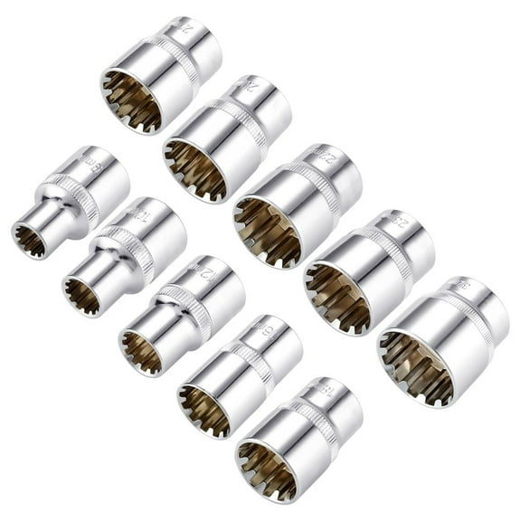 12 Teeth Shape Universal Socket Head Anti-Rust Mirror 1/2 Inch Drive Ratchet Wrench Socket For Nuts Of Various Types Sockets 12Mm Smile Home