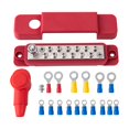 thumbnail image 1 of 12 Terminal Power Distribution Block Bus Bar 48V Accessories Replacement Easy to Install with Terminals for Boat Marine Use red, 1 of 8