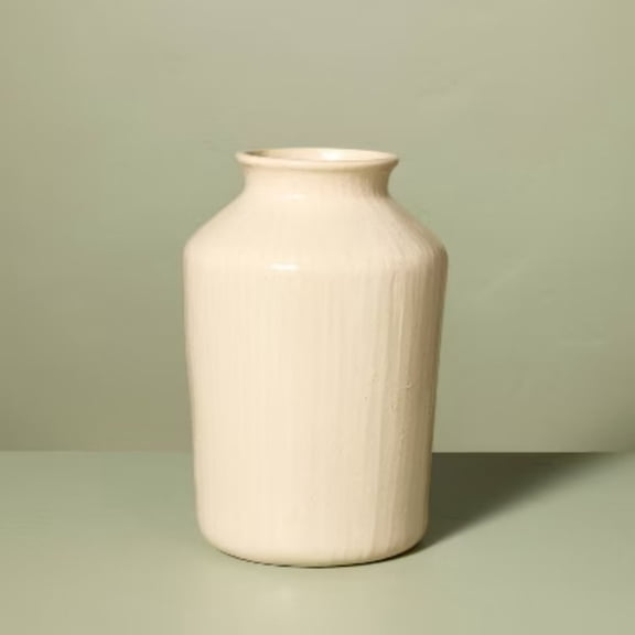 12" Textured Ceramic Decorative Vase