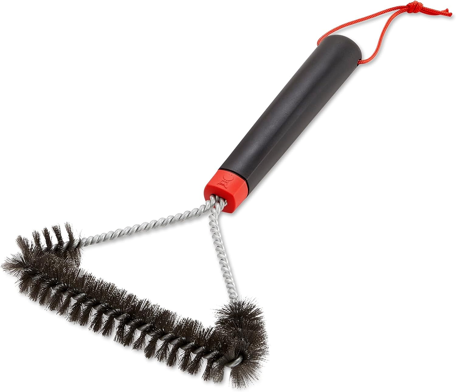 NOBRAND Three-Sided Grill Brush - Utility Brush - 12 In, Black