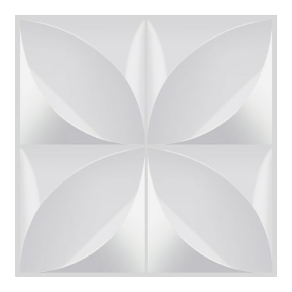 12 Tiles 3D Wall Panels 12 x 12in White Diamond Wall Décor PVC Flower Textured Wall Panels 12 Sq Ft for Living Room Bedroom Hotel Office