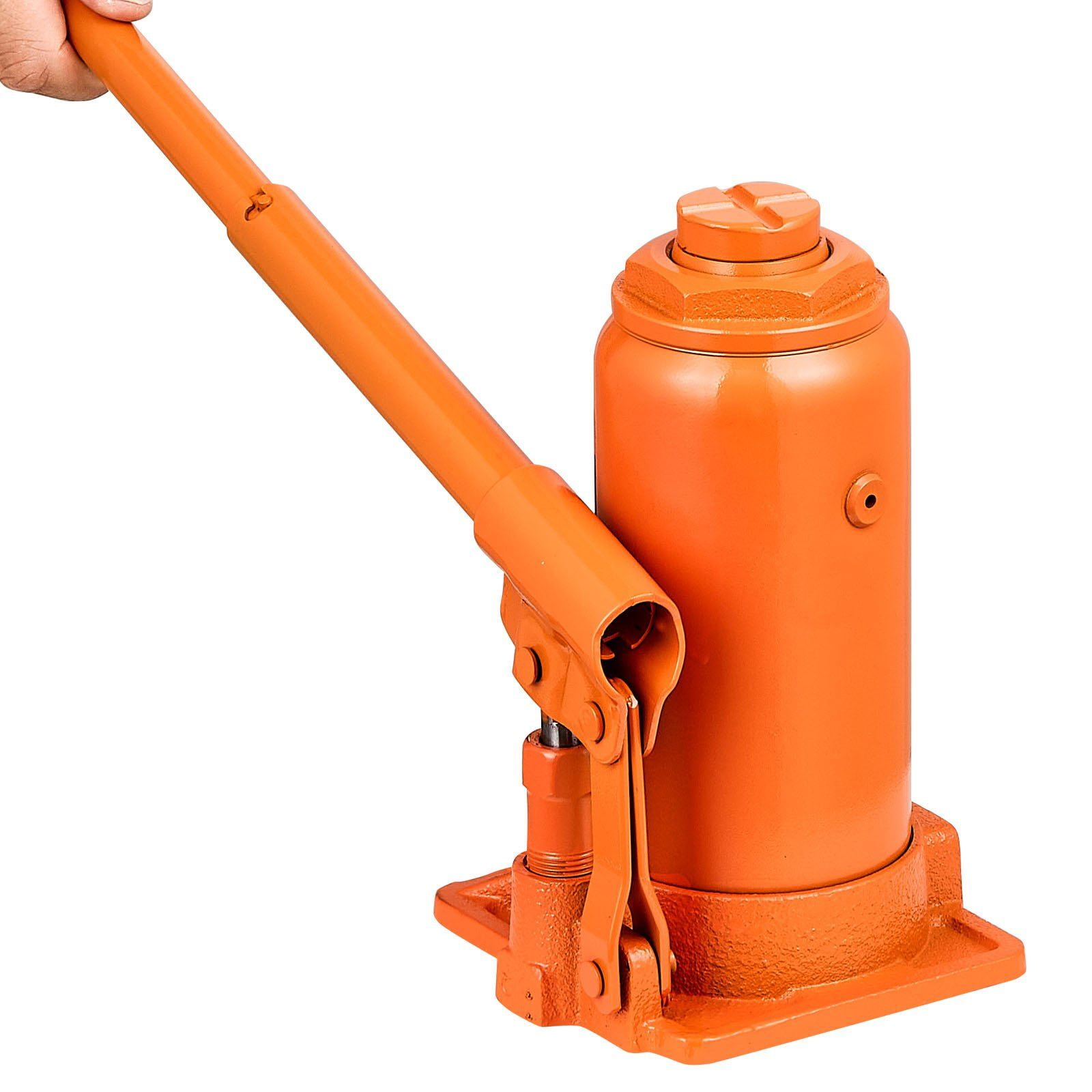 12 Ton (26,455.5 lbs) Hydraulic Bottle Jack, Heavy Duty Welded Steel – 8.1-15.7 Inch Lift Range for Cars, SUVs, Pickups, Auto Repair, House Lifting & Farm Equipment, Orange