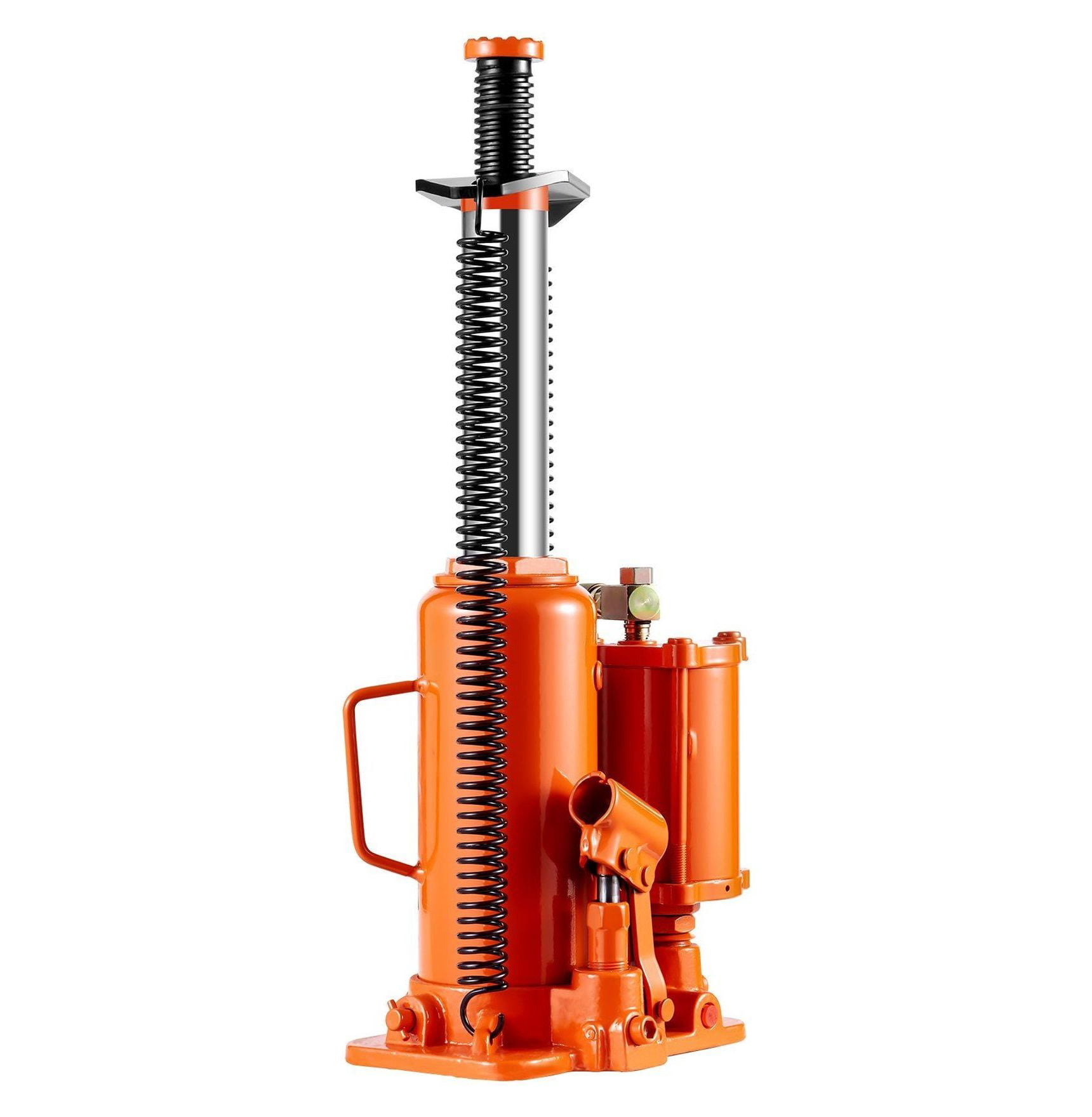12 Ton Air Hydraulic Bottle Jack - Manual Hand Pump for Car Repair, SUV, Truck - Pneumatic Lift with Aluminum Pump - 6.69-12.6in Lifting Range