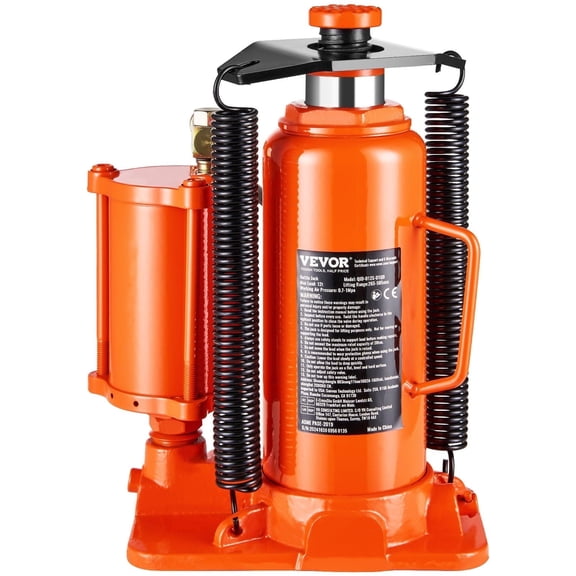 12 Ton Air Hydraulic Bottle Jack with Manual Hand Pump for Automotive Car Repair and Maintenance