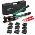 Wier Roop 12-Ton Hydraulic Crimping Tool 12T(8AWG-4/0AWG) for Cable and Wire Rope ...