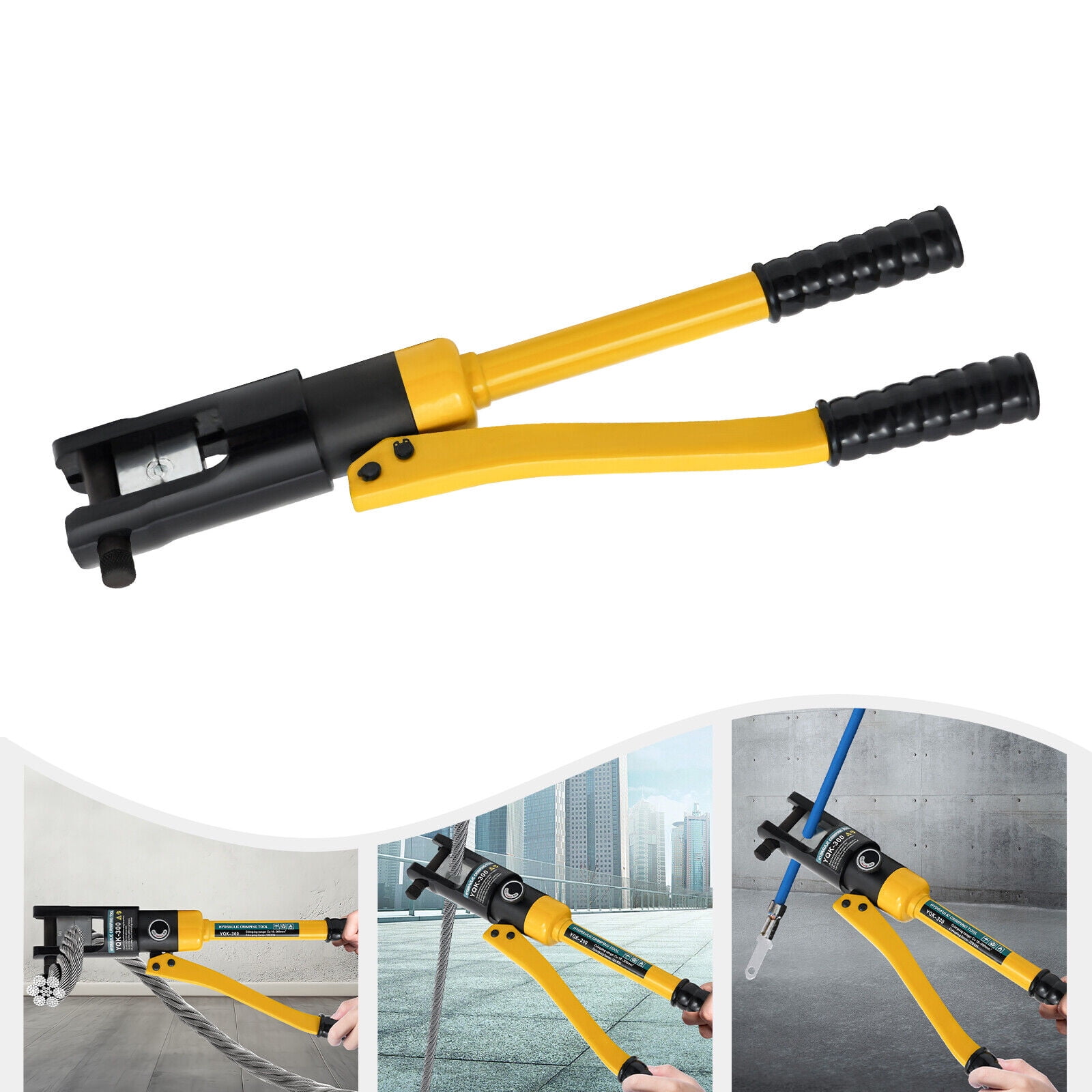 12 Ton Hydraulic Crimping Tool Wire Balustrade Crimper with 11 Dies