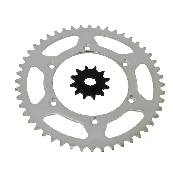 12 Tooth Front and 48 Tooth Rear Silver Sprocket fits Suzuki DR-Z400E 2000-2007