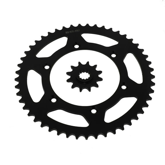 12 Tooth Front and 49 Tooth Rear Black Sprockets fits Suzuki RM250 1990 - 2008