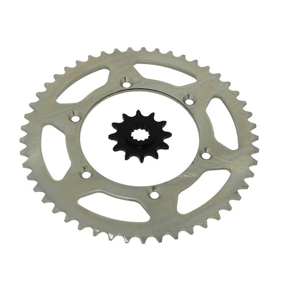 12 Tooth Front and 49 Tooth Rear Silver Sprocket fits Suzuki DR-Z250 2001-2007