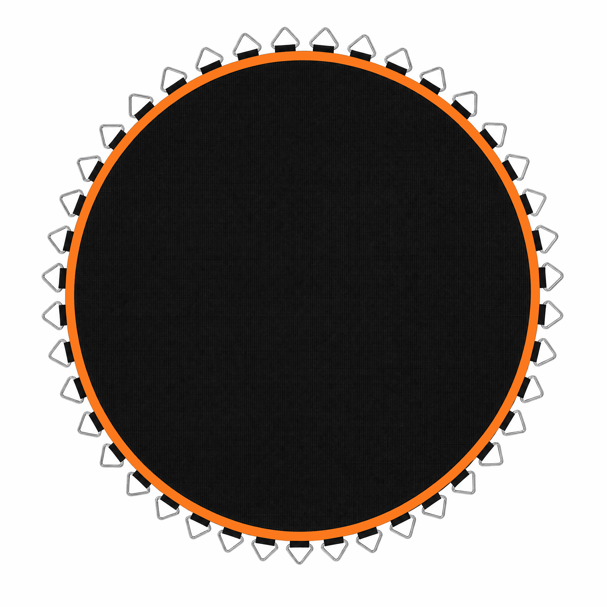 12' Trampoline Replacement Mat, 72 V-Hooks, Fits 5.5" Springs, for Backyard Old Trampoline Surface Upgrade, Orange (Spring & Frame Not Included)