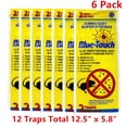 thumbnail image 1 of 12 Traps 6 Pack Blue Touch Sticky Mouse Traps, Large Mouse Glue Board, Home, Backyard, Basement Use, Professional, 1 of 4