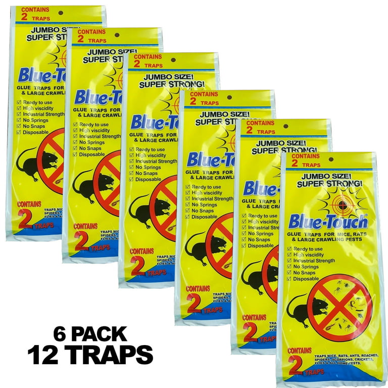 (12 Traps) LARGE Super Sticky Glue MOUSE & INSECT TRAPS No Poison Pest  Control