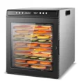 thumbnail image 1 of 12 Tray Food Dehydrator Machine Stainless Steel - 12.6ft² Large Capacity Dehydrators for Food and Jerky 1300W Fruit Dehydrator Herb Dryer with 72H Timer Recipe Book Included, 1 of 10