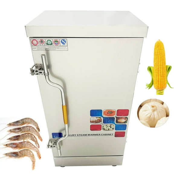 12 Trays Electric Steamer Heating Multi-purpose Stainless Steel Commercial 110V