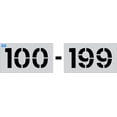 thumbnail image 1 of 12" Triple Digit Number Kit 100-199 Parking Lot Pavement Marking Stencil Thickness: .100, 1 of 1