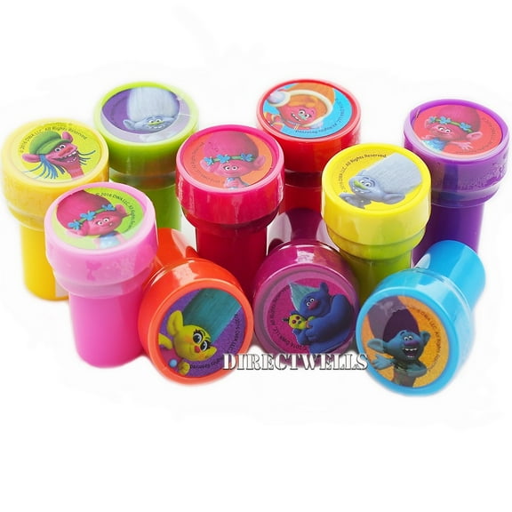 Dreamworks 12 Trolls Character Authentic Licensed Self Inking Stampers Stamp Sets