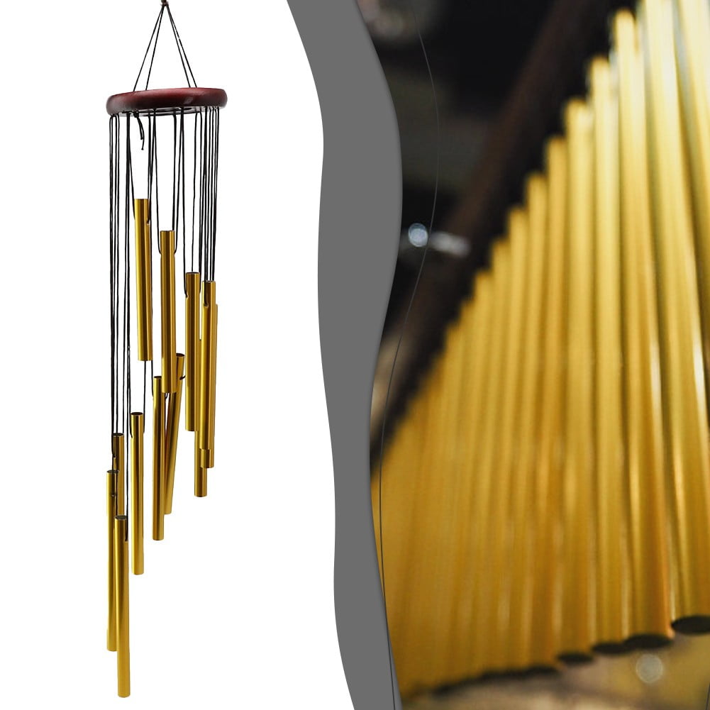 12 Tubes Wind Chimes Aluminum Tube + Pine Metal Pipe Wind Chimes Bells ...