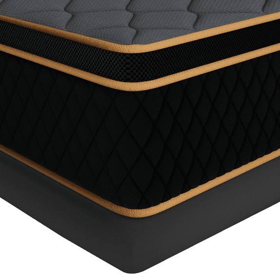 Mronae 12" Twin Mattress,Black Cooling Gel Memory & Spring Hybrid Medium Comfort Twin Size Mattress in a Box,Audlt,CertiPUR-US