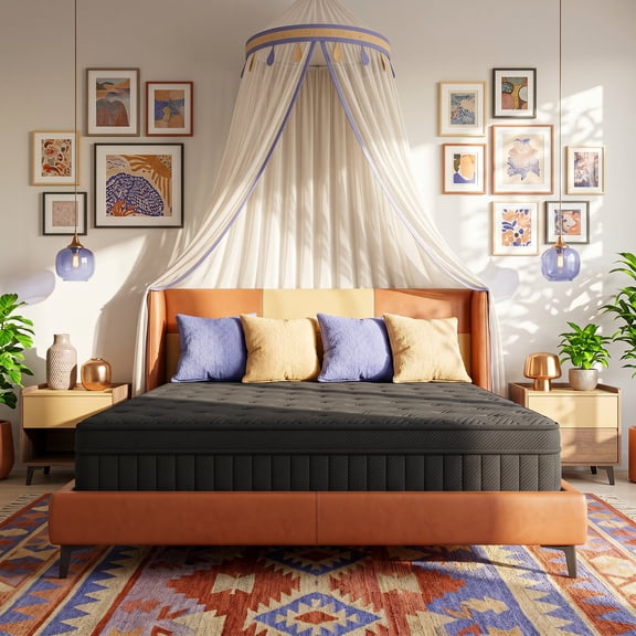12" King Medium Firm Hybrid Mattress, Balanced Support with Motion-Free and Airflow Design
