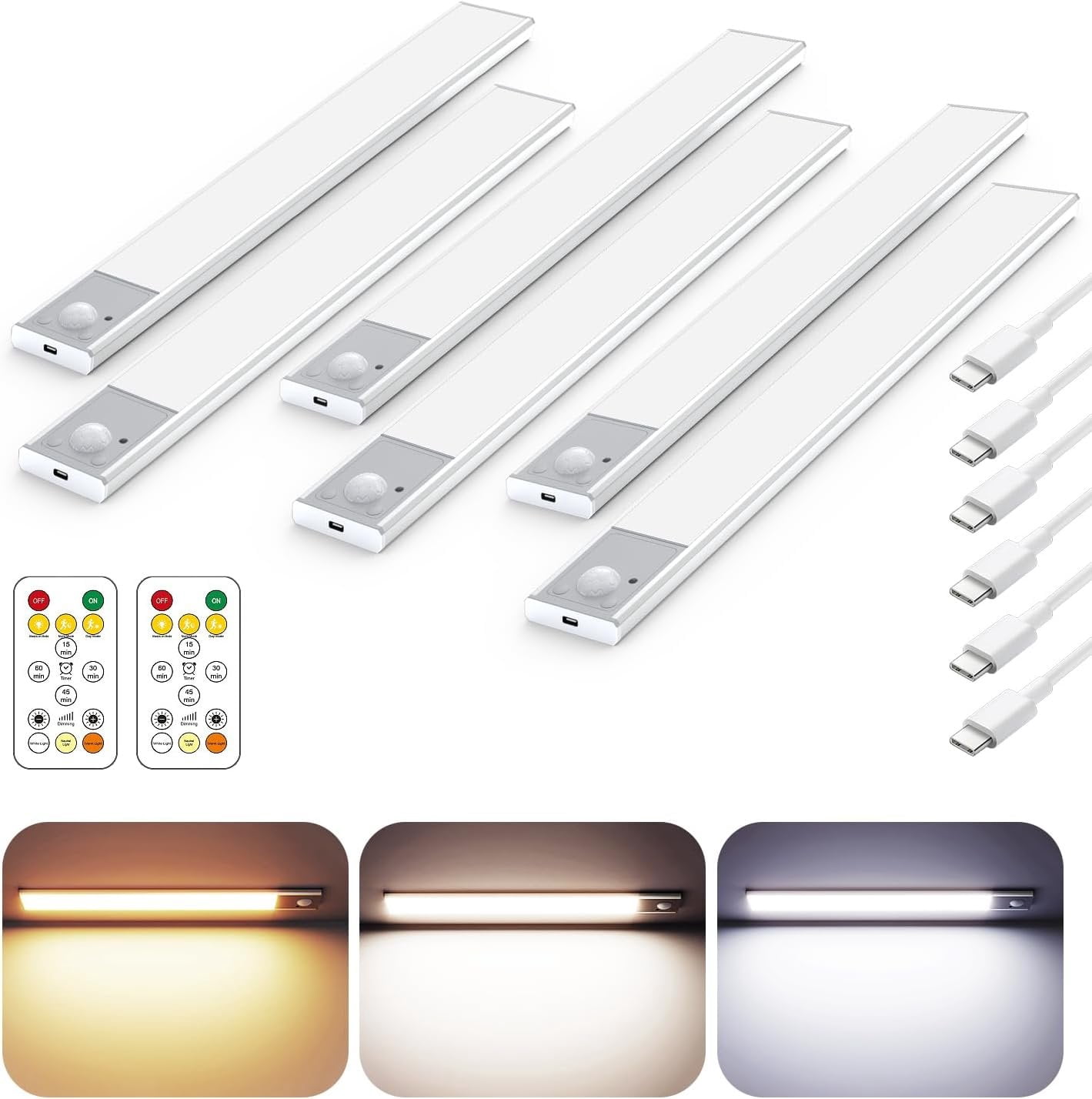 12" Ultra-Thin Under Cabinet Lighting , Alloy Under Counter Lights for ...
