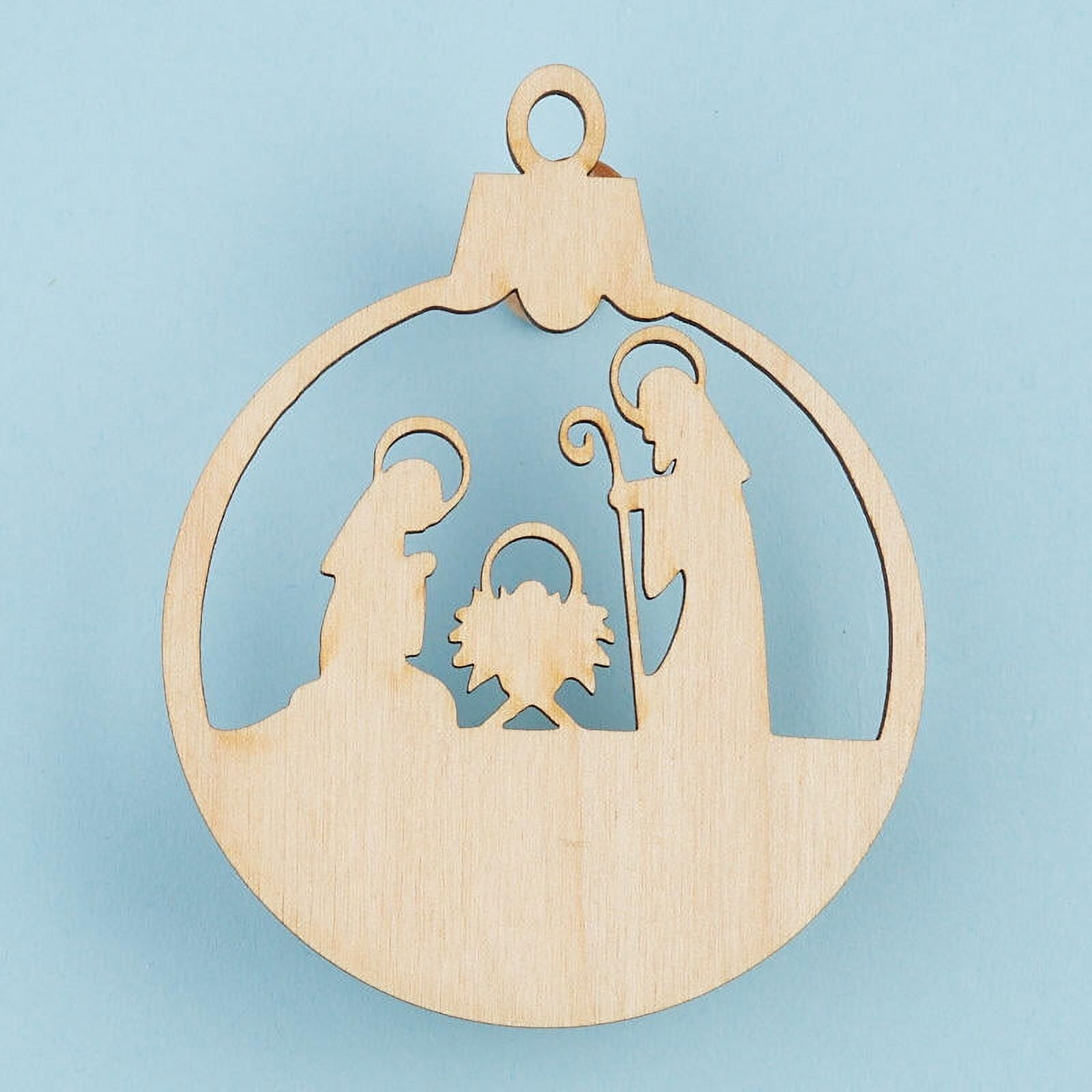 12 Unfinished Wood Nativity Ornament Cutouts Celebrate the Season with Your Own Handmade