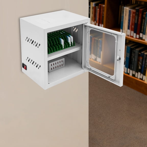 12-Unit Charging Cabinet for Phones, Locking and Charging Phone Storage Box, Cell Phone Charging Box