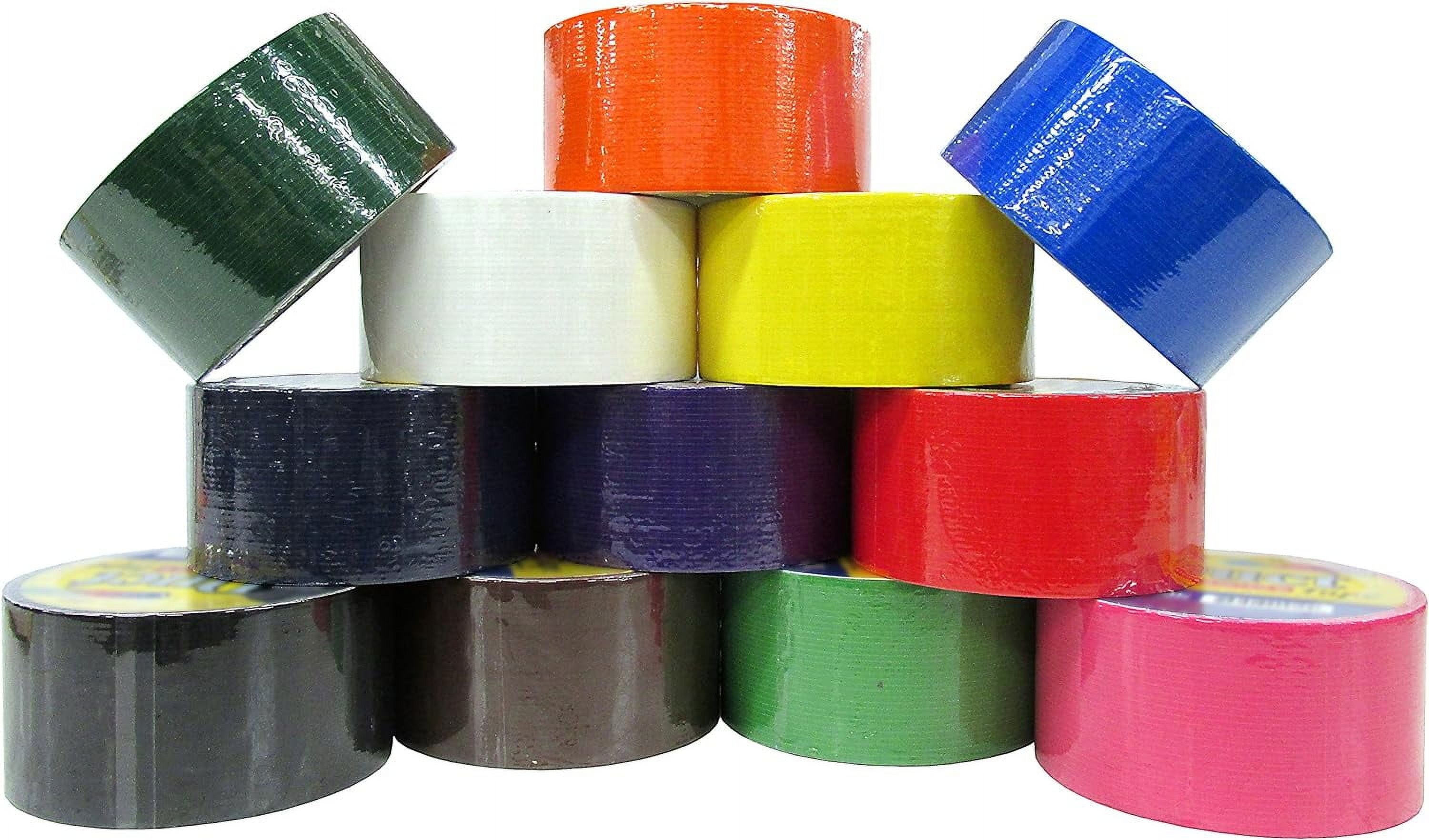 12 Unit Set Of Colored Duct Tapes (6 Darker Colors + 6 Lighter Colors