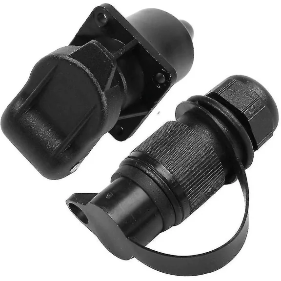 12 V 3 Pin Trailer Plug Socket Male Female Wiring Connector Adapter For Rv Caravan Tractor Truck Van Towbar Towing