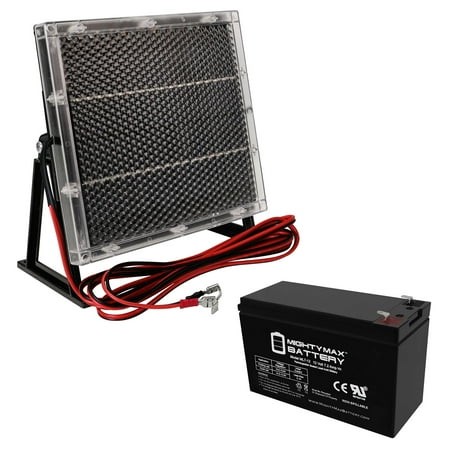 12V 7.2AH Replacement Battery for General 01270 + Solar Panel