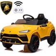 thumbnail image 1 of iYofe 12V Lamborghini Ride on Cars with Remote Control, Powered Ride on Toys with Music, USB/AUX Ports, LED Lights, 3 Speeds, 4 Wheels Electric Cars for Kids Toddlers Ages 3-5, Yellow, 1 of 10
