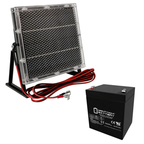 12 VOLT 5 AH SLA BATTERY WITH 12V SOLAR PANEL CHARGER