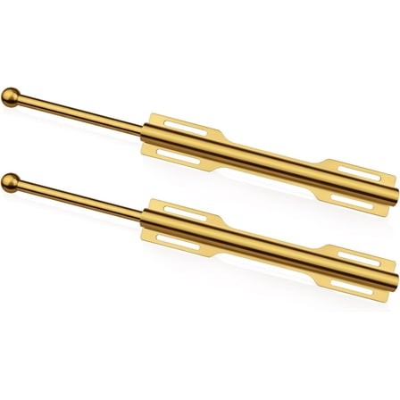 12" Valet Rod for Closet Pull Out (2 Pack, Brushed Gold)