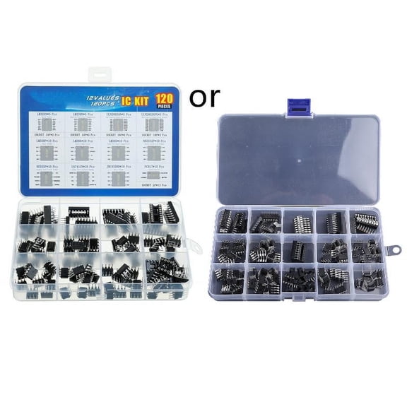 12 Values 120Pcs Opamp Timer Darlington Phototcoupler LM324 LM339 PC817 ULN2003AN ULN2803APG NE555P PC817 IC Chips Kit