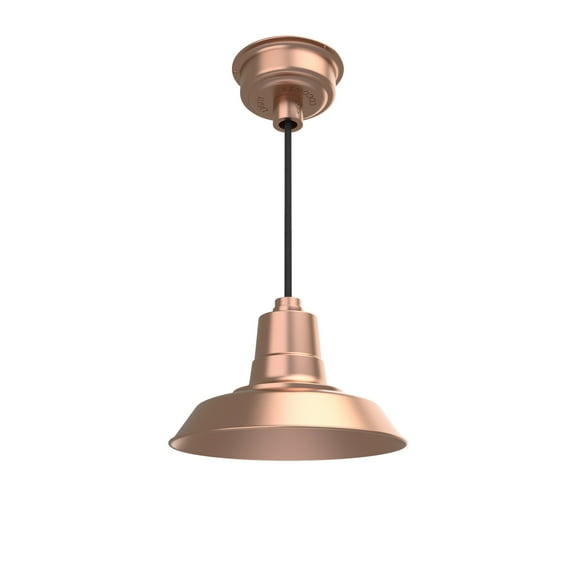 12" Vintage Pendant Barn Light in Copper