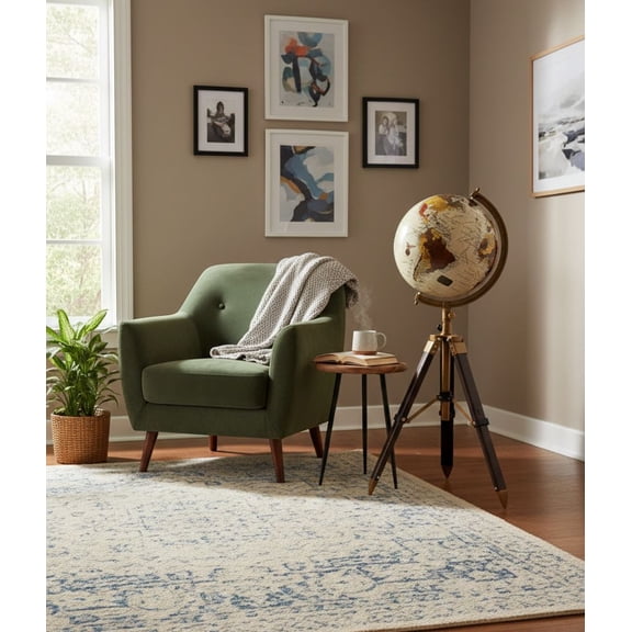 12 Vintage World Globe on 36 Floor Stand, Antique Brass Nautical Floor Globe for Home Office Library Decor