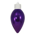 thumbnail image 1 of 12" Vivacious Purple and Silver Shatterproof Shiny C9 Light Bulb Christmas Ornament, 1 of 3