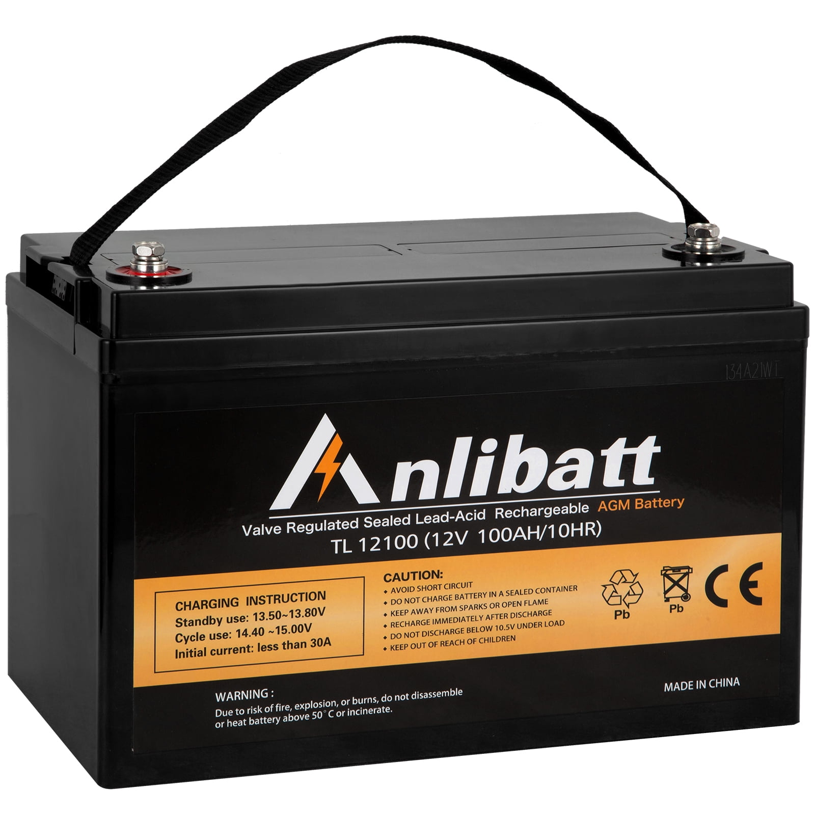 12 Volt 100Ah Battery, AGM Deep Cycle Group 31 Battery with MaintenanceFree, 3 SelfDischarge