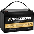 12 Volt 100Ah Battery, AGM Deep Cycle Group 31 Battery with MaintenanceFree, 3 SelfDischarge