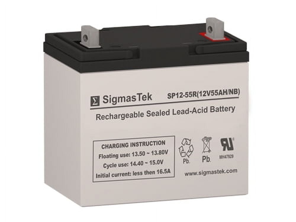 12 Volt 55 Amp NB Sealed Lead Acid Battery - Reverse Polarity