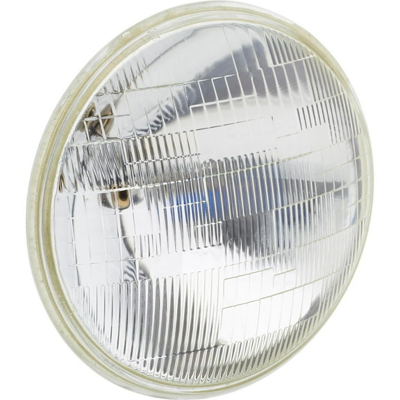 Speedway Motors 12 Volt 7 Inch Round Hi/Low Halogen Headlight Replacement Bulb with Real Glass Lens, Sealed Beam 6014 Style, Universal Fit for Classic and Custom Vehicles