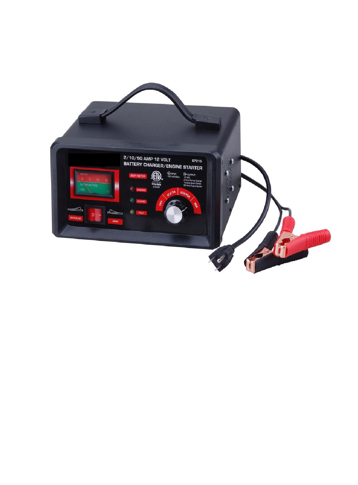 2/10/50 Amp, 12V Manual Charger with Engine Start