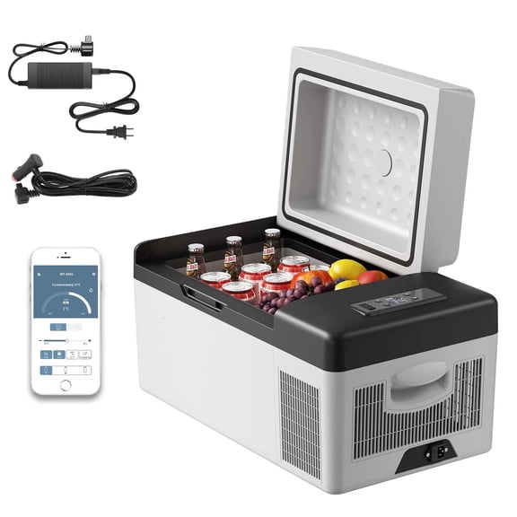 12 Volt Car Refrigerator 21 Quart(20L) Mini Fridge Portable Freezer Compressor Cooler for Truck Van RV Camper SUV Travel Camping Road Trips Tailgating -4℉~68℉